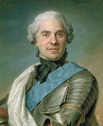 Retrato de Maurice (1696-1750) Conde da Saxônia (pastel sobre papel)